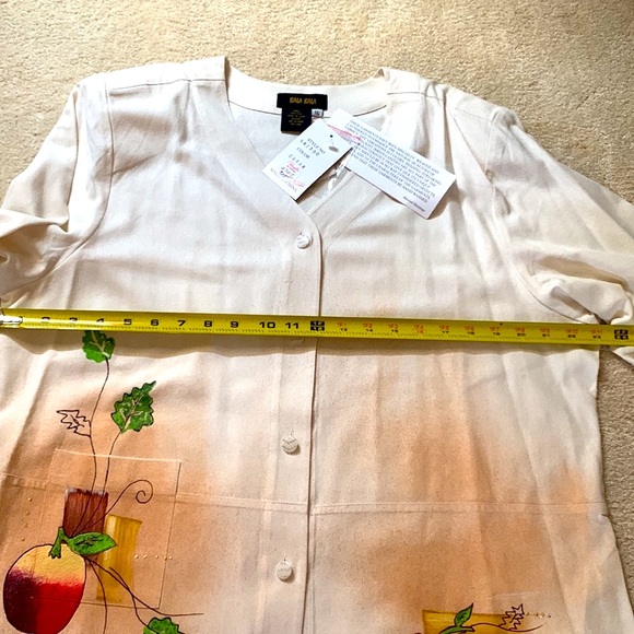 Bala Bala 100% silk 2 piece set hand air brushed with natural 4 pockets … - Picture 7 of 16